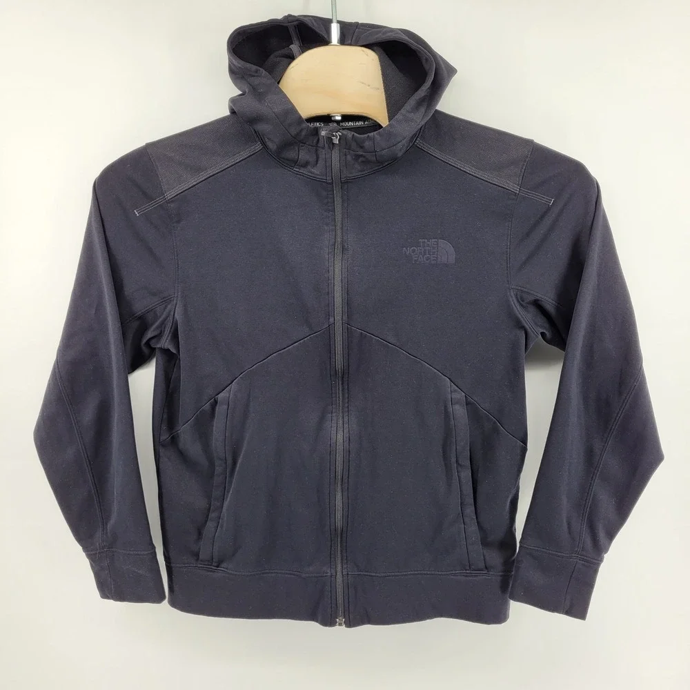 The North Face Mountain Athletics Mens Medium Black Zip Fleece Hoodie Jacket‎